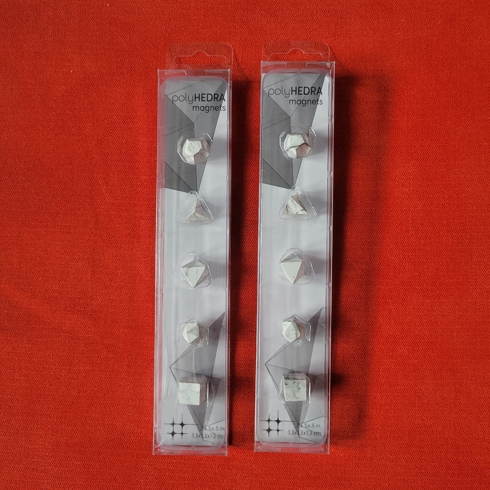 Three by Three Polyhedra Magnets 10 Count